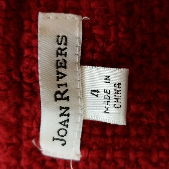 Retro Joan Rivers Red Boucle Jacket Sz 4 - Picture 6 of 8